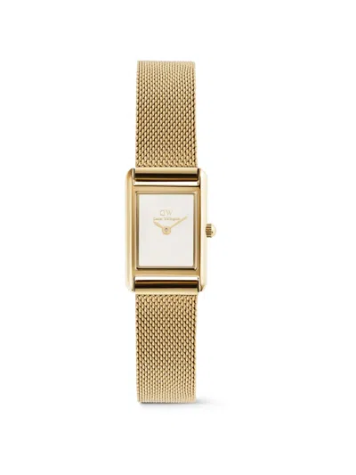 Daniel Wellington Bound Mini Mesh Strap 25.9mm Watch In Gold