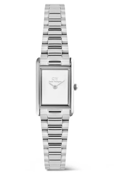 Daniel Wellington Bound Mini Tank Bracelet Watch, 17mm X 26mm In Brown