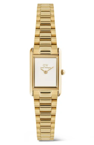Daniel Wellington Bound Mini Tank Bracelet Watch, 17mm X 26mm In Gold