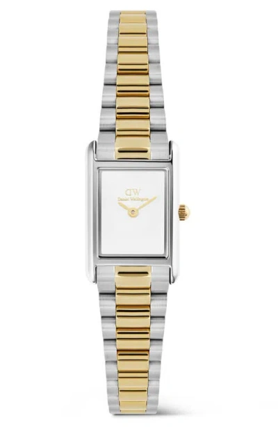 Daniel Wellington Bound Mini Tank Bracelet Watch, 17mm X 26mm In Gold