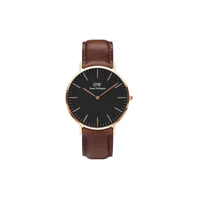Daniel Wellington Classic Bristol Leather Mens Watch In Brown