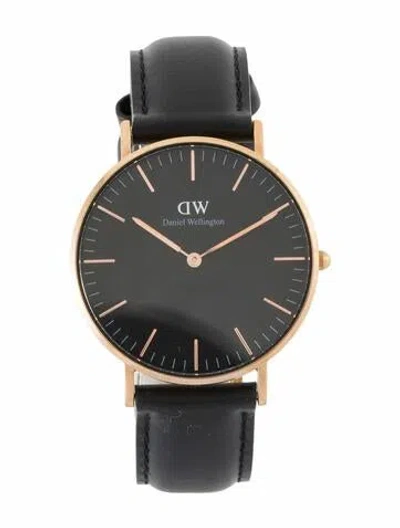Pre-owned Daniel Wellington Classic Cornwall Watch In Black