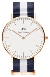Daniel Wellington 'classic Glasgow' Nato Strap Watch, 40mm In Multi