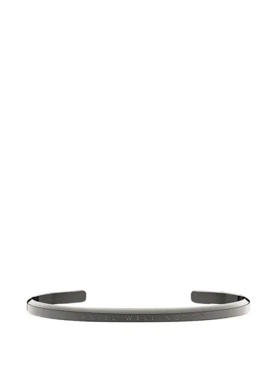 Daniel Wellington Classic Logo-engraved Cuff Bracelet In Gray