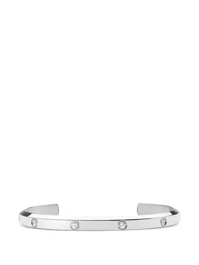 Daniel Wellington Classic Lumine Crystal-embellished Cuff Bracelet In Silver