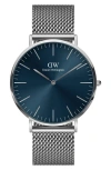 Daniel Wellington Classic Mesh Strap Watch, 40mm In Brown
