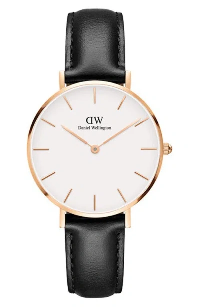Daniel Wellington Classic Petite Leather Strap Watch, 32mm In Multi