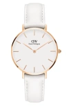 Daniel Wellington Classic Petite Leather Strap Watch, 32mm In Multi