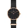 Daniel Wellington Classic Petite Nato Strap Watch, 28mm In Black/rose Gold