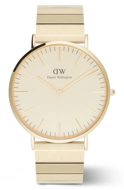 Daniel Wellington Classic Piano Bracelet Watch, 40mm In Gold