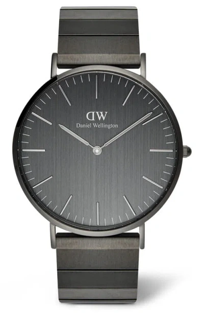 Daniel Wellington Classic Piano Link Bracelet Watch, 40mm In Grey