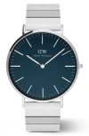 Daniel Wellington Classic Piano Link Bracelet Watch, 40mm In Silver