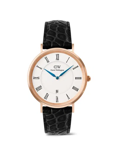 Daniel Wellington Classic Roman Numerals 40mm Watch In Black
