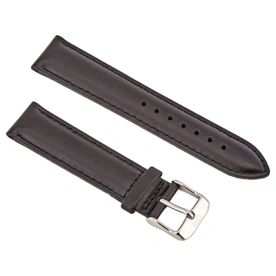 Daniel Wellington Classy Sheffield 17 Mm Leather Watch Band Dw00200080 In Black