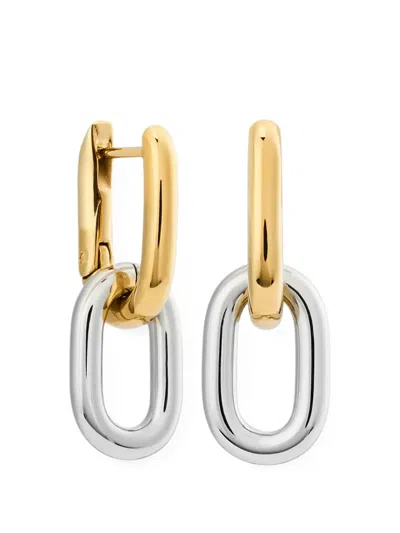 Daniel Wellington Contrast Two-tone Link Earrings In Multi