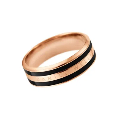 Daniel Wellington Emalie Black Rose Gold-tone Ring