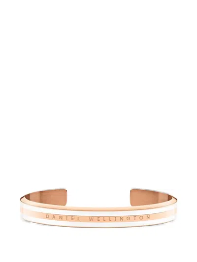 Daniel Wellington Emalie Logo-engraved Striped Cuff Bracelet In Gold