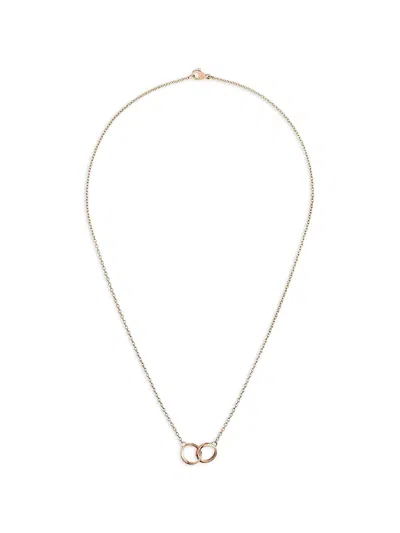 Daniel Wellington Interlocking Circle Pendant Necklace In Pink