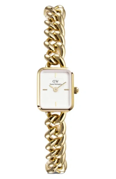 Daniel Wellington Jolie Chain Bracelet Watch, 15.4mm X 18.2mm In Gold