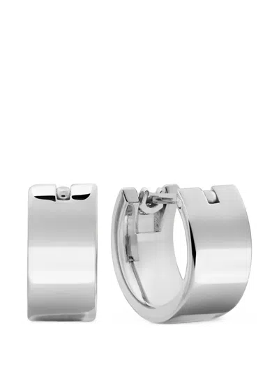 Daniel Wellington Line Chunky-hoop Earrings In Silver