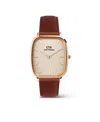 Daniel Wellington Men's Analog Brown Leather Watch, 32mm