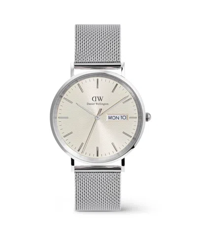 DANIEL WELLINGTON MEN'S ANALOG SILVER-TONE STAINLESS STEEL WATCH, 40MM