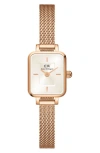 Daniel Wellington Micromesh Strap Watch, 15mm X 18mm In Rose Gold