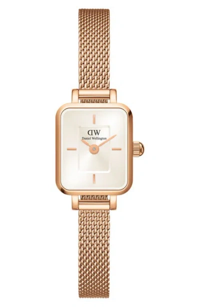 Daniel Wellington Micromesh Strap Watch, 15mm X 18mm In Gold