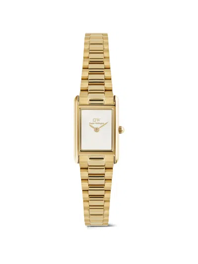 Daniel Wellington Mini Bound Rectangular 25.9mm Watch In Gold