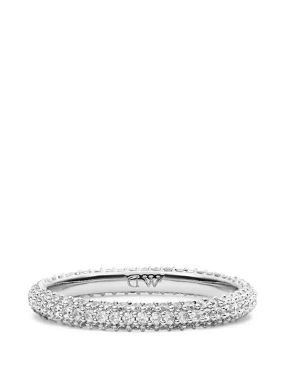 Daniel Wellington Pavé Crystal-embellished Eternity Ring In Silver
