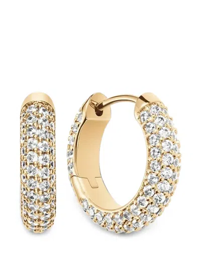 Daniel Wellington Pavé Crystal-embellished Hoop Earrings In Gold