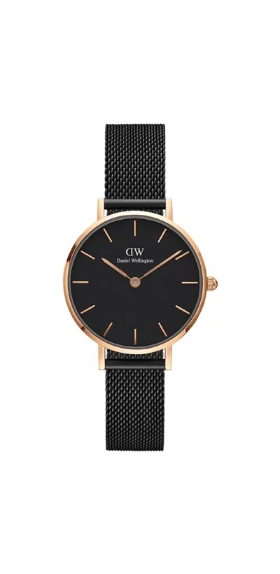 Daniel Wellington Petite Ashfield Black Rose Gold Ladies Watch
