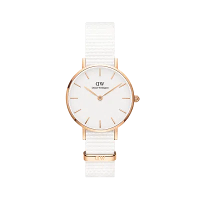 Daniel Wellington Petite Dover Fabric Ladies Watch In White