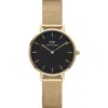 Daniel Wellington Petite Evergold Mesh Strap Watch, 28mm In Multi