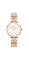 Daniel Wellington Petite Lumine 5 Link Melrose White Mop Rose Gold Ladies Watch