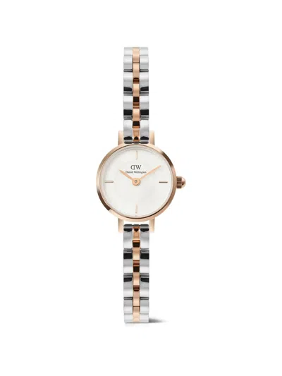 Daniel Wellington Petite Mini Arch Three-link Two-tone 19mm Watch In Multi