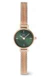Daniel Wellington Petite Mini Melrose Mesh Watch, 19mm In Rose Gold