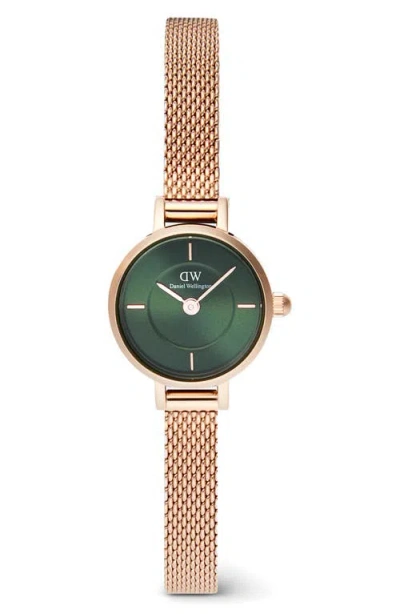 Daniel Wellington Petite Mini Melrose Mesh Watch, 19mm In Rose Gold