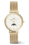 Daniel Wellington Petite Moonphase Bracelet Watch, 32mm In Gold