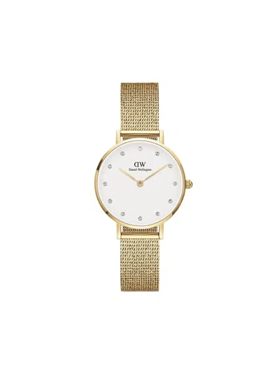 Daniel Wellington Petite Pressed Evergold 28mm In 白色