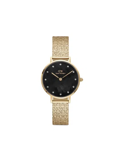 Daniel Wellington Petite Pressed Studio Lumine 28mm In Black