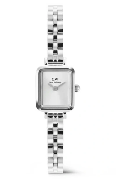 Daniel Wellington Quadro Mini Bracelet Watch, 15mm X 18mm In Metallic