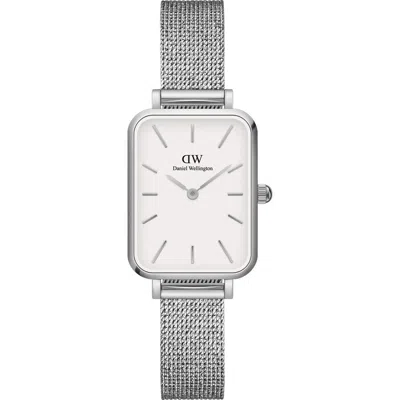 Daniel Wellington Quadro Sterling Mesh Strap Watch, 20mm X 26mm In Multi