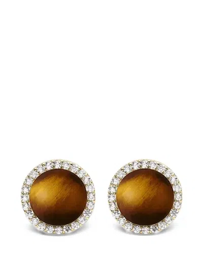 Daniel Wellington Tiger's Eye Crystal-embellished Earrings In Multi