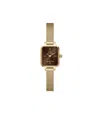 Daniel Wellington Micro Collection Mesh Strap Watch, 15mm X 18mm In Gold