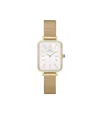 Daniel Wellington Unisex Analog Gold-tone Stainless Steel Mesh Watch, 20mm