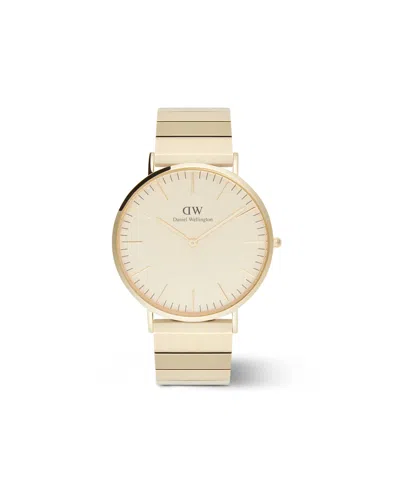 Daniel Wellington Unisex Analog Gold-tone Stainless Steel Watch, 40mm