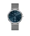 Daniel Wellington Unisex Analog Silver-tone Stainless Steel Mesh Watch, 40mm In Silver