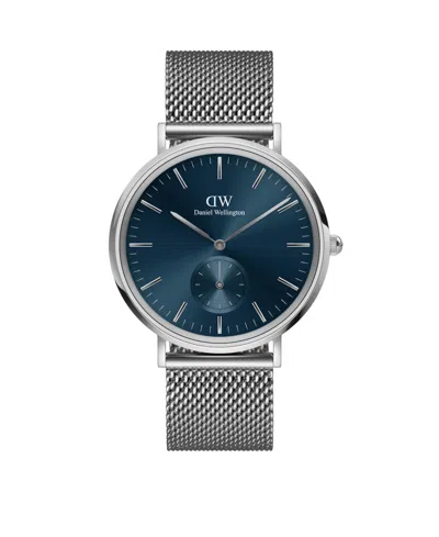 Daniel Wellington Unisex Analog Silver-tone Stainless Steel Mesh Watch, 40mm