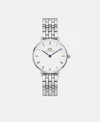 Daniel Wellington Unisex Analog Silver-tone Stainless Steel Watch, 28mm In Metallic